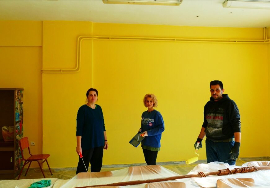 Τις αίθουσες του ΓΕΛ Αγριάς καθάρισαν και έβαψαν γονείς μαθητών