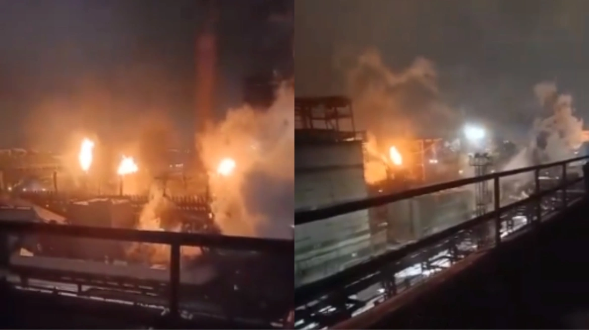 Πυρκαγιά σε εργοστάσιο χάλυβα στο Λίπετσκ