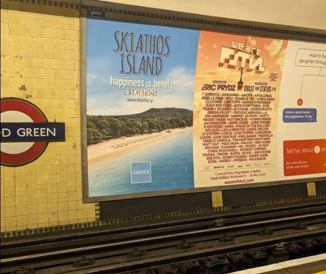 Ξεκίνησε η διαφημιστική καμπάνια της Σκιάθου στο Metro του Λονδίνου