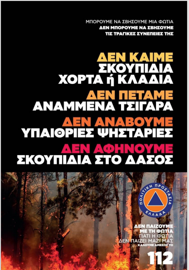  Σκόπελος: Οδηγίες προστασίας σε περιπτώσεις δασικών πυργαγιών