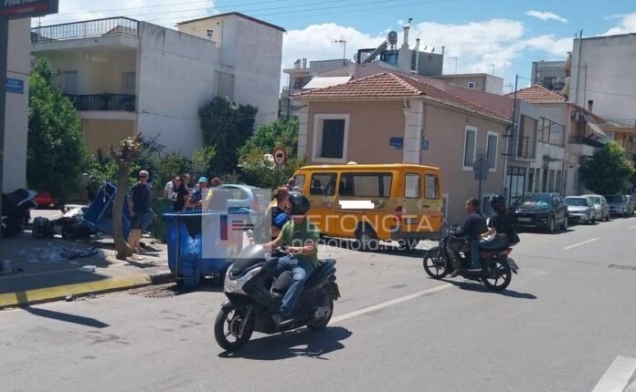 Βόλος: Τροχαίο με σχολικό και μηχανή μεγάλου κυβισμού