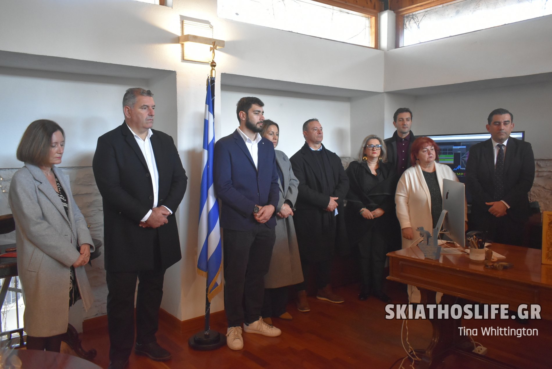 Με ευχές για ευημερία και πρόοδο υποδέχτηκαν στο Δημαρχείο Σκιάθου το 2025