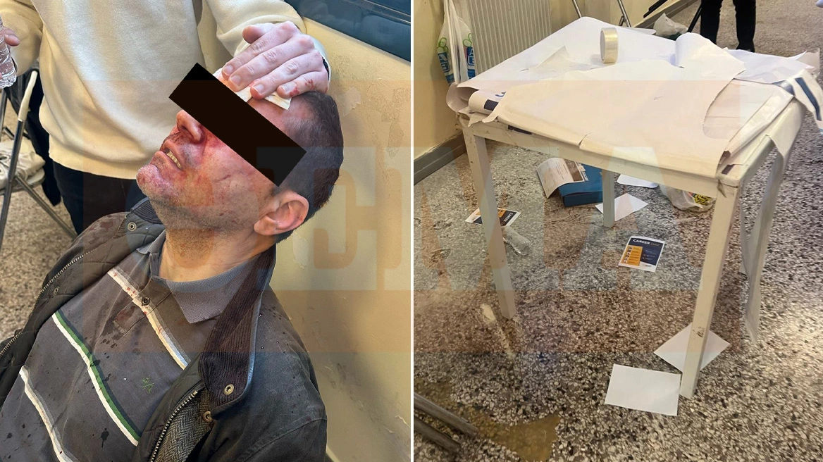 Εισβολή κουκουλοφόρων σε εκδήλωση στη Νομική - Στον Ερυθρό διδακτορικός φοιτητής, τον χτύπησαν με πυροσβεστήρα