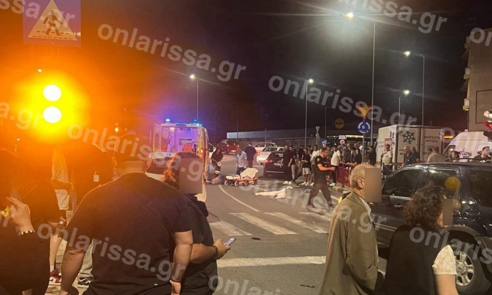 Θανατηφόρο τροχαίο στη Λάρισα: Μια γυναίκα νεκρή και ένας άνδρας στο νοσοκομείο