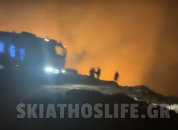 ΦΩΤΙΑ ΣΤΗΝ ΣΚΙΑΘΟ : Δεν περνάει η φωτιά στη δασική έκταση γύρω από το ΧΥΤΑ