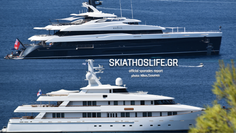 Παρέλαση υπερπολυτελών yacht στα Μάραθα της Σκιάθου (φωτο)