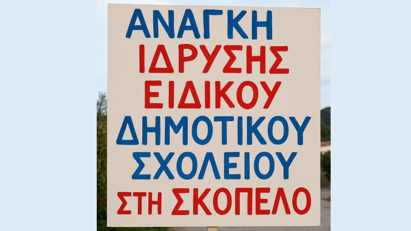 Tην Ίδρυση Ειδικού Δημοτικού Σχολείου στη Σκοπέλο ζητάνε γονείς με αναπτυξιακές διαταραχές 