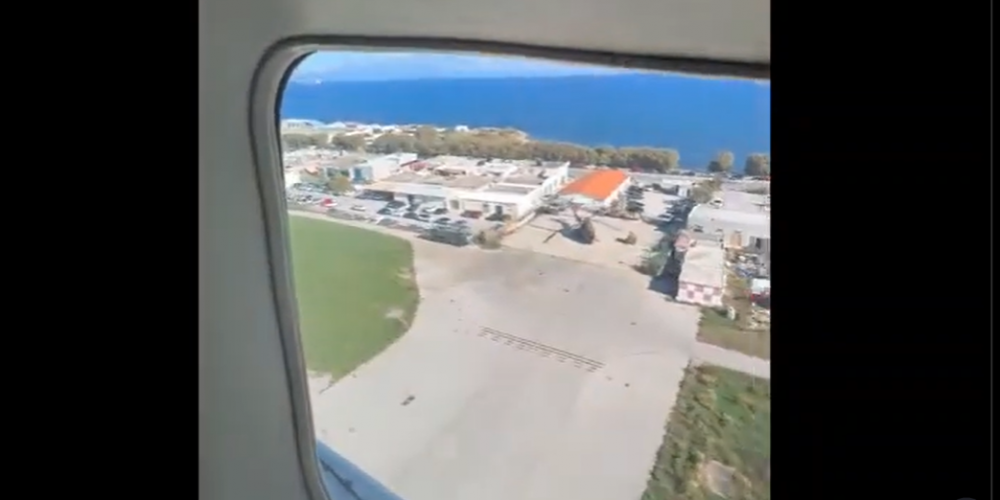 Η απογείωση του Υδροπλάνου από τη Χίο προς Αλόννησο με τον Αδωνι Γεωργιάδη