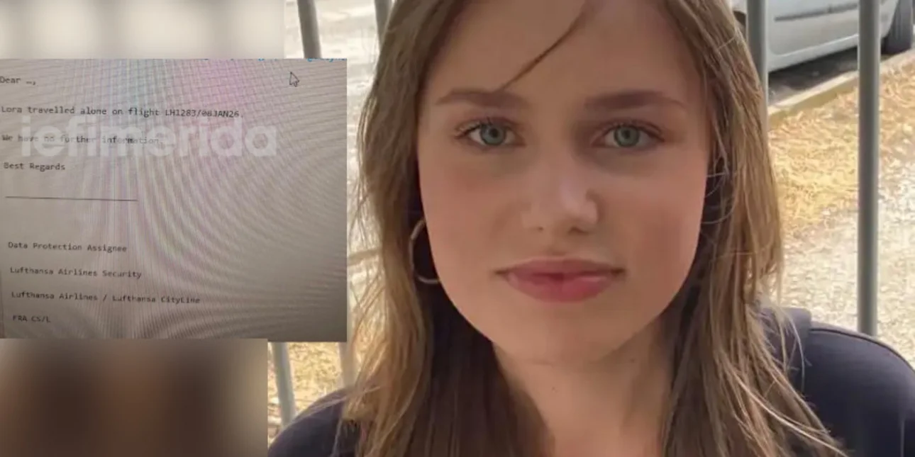Με 14 λέξεις απάντησε η Lufthansa στο αίτημα για το αν η Λόρα ταξίδεψε στη Φρανκφούρτη: «Ήταν μόνη της...» [εικόνα]