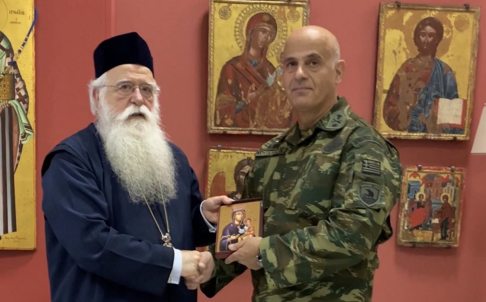  Επίσκεψη του νέου Δ/κτού της 32ης Ταξιαρχίας Πεζοναυτών στον Σεβασμιώτατο