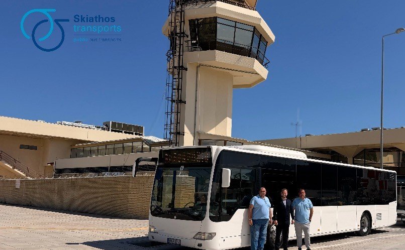Οι Συγκοινωνίες Σκιάθου παρούσες στην εξυπηρέτηση της πρώτης πτήσης της σεζόν