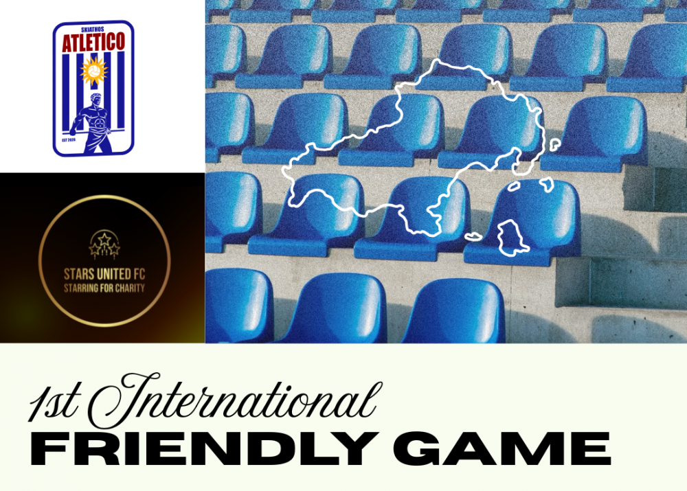 Η Skiathos Atletico διοργανώνει το πρώτο της διεθνές φιλικό παιχνίδι, υποδεχόμενη τη stars_united1 από την Αγγλία στη Σκιάθο