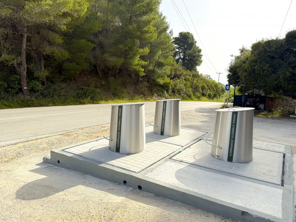 Σε λειτουργία οι νέοι Υπόγειοι Κάδοι απορριμμάτων στη συμβολή της επαρχιακής οδού με την περιφερειακή οδό Καλαμακίου