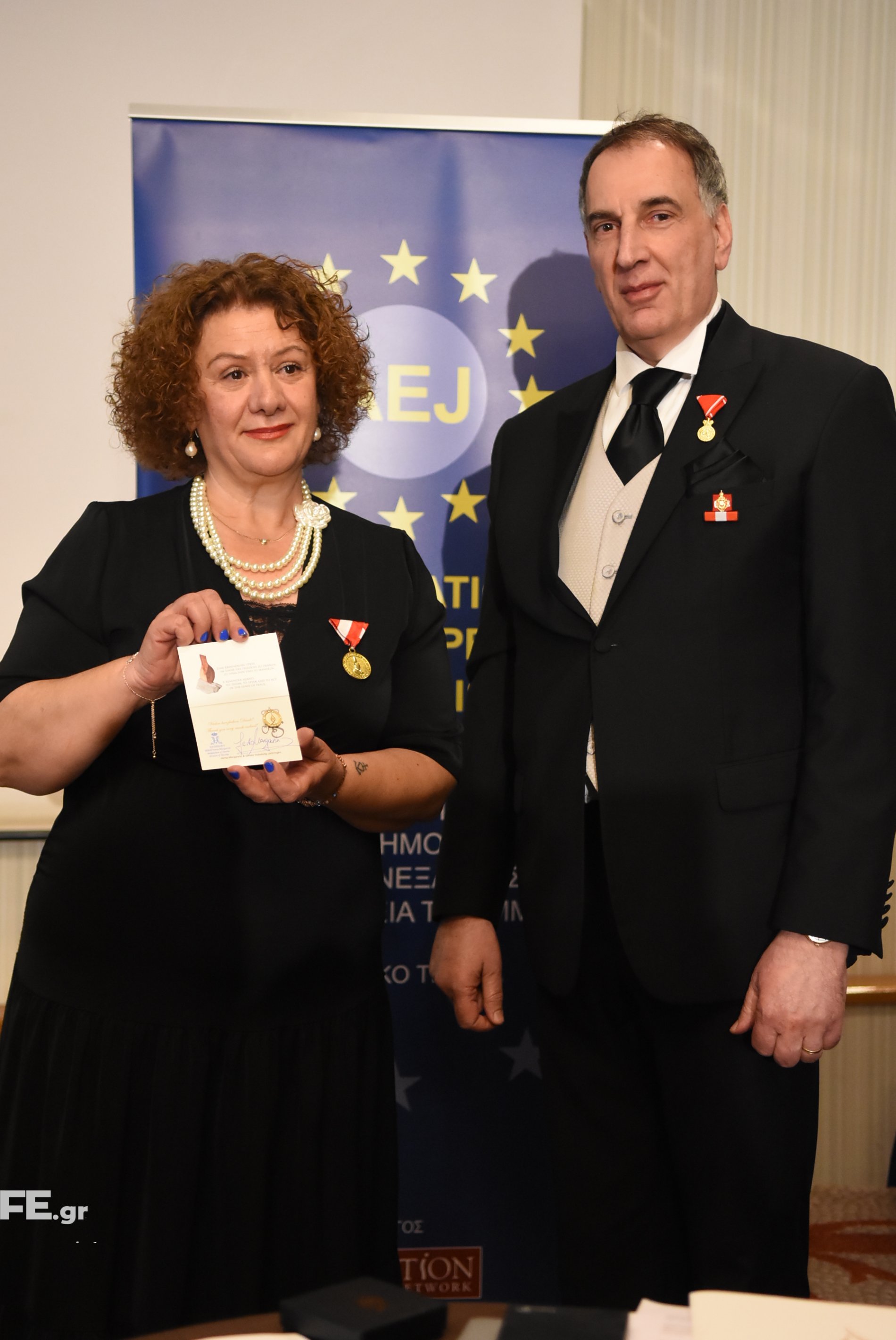 Με το Χρυσό Μετάλλιο της Φλόγας της Ειρήνης τιμήθηκε η Ησαΐα Τσαουσίδου Πρόεδρος της Ένωσης Ευρωπαίων Δημοσιογράφων