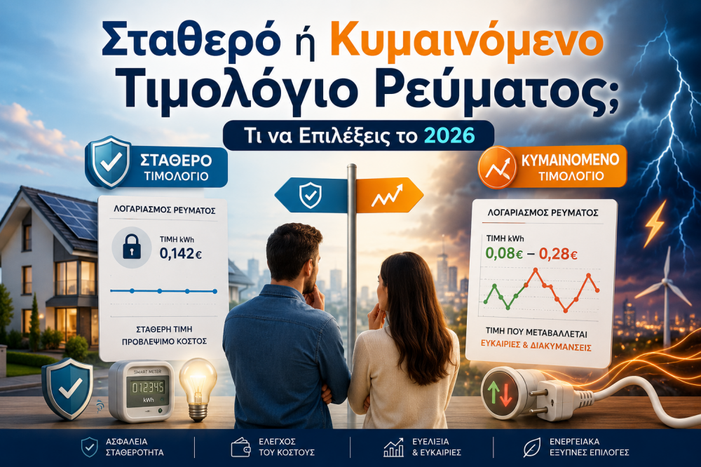 Σταθερό ή Κυμαινόμενο Τιμολόγιο Ρεύματος: Τι να Επιλέξεις φέτος;