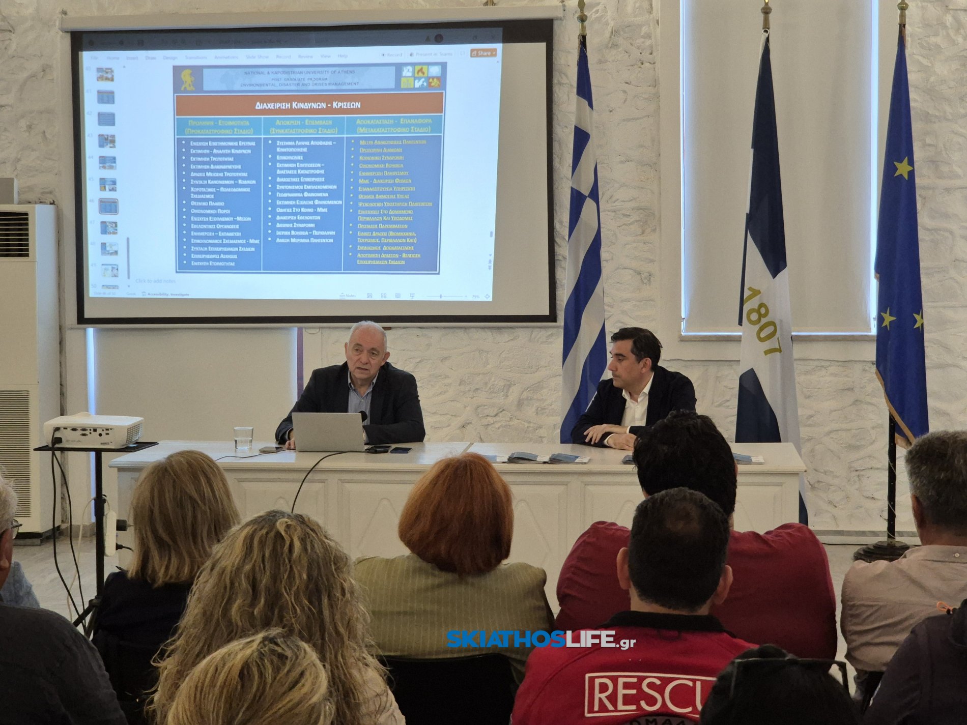 ΔΗΜΑΡΧΟΣ ΣΚΙΑΘΟΥ : “Προτεραιότητά μας η ασφάλειά σας” | Η Σκιάθος βασίζεται στην επιστημονική γνώση και στην κοινωνική ετοιμότητα για τη διαχείριση κρίσεων και φυσικών καταστροφών