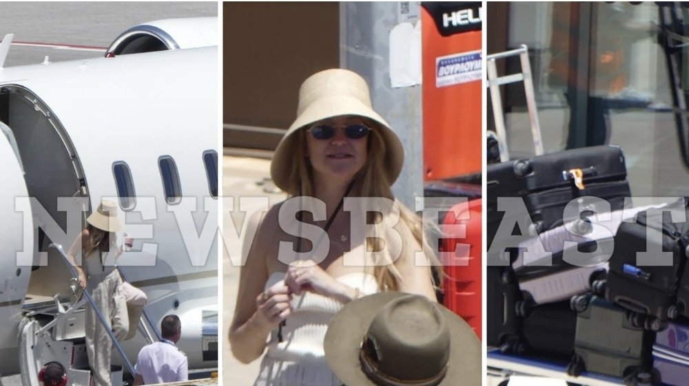 H Κέιτ Χάντσον έφτασε με lear jet στο αγαπημένο της ελληνικό νησί, τη Σκιάθο – «Βουνό» οι βαλίτσες και τα χαμόγελα με τους κατοίκους