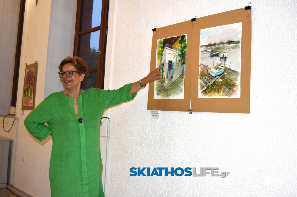Ολοκληρώνεται αύριο η Διεθνής Έκθεση Ζωγραφικής «Ζωγραφίζοντας τη Σκιάθο» στο Μπούρτζι (video&photo)