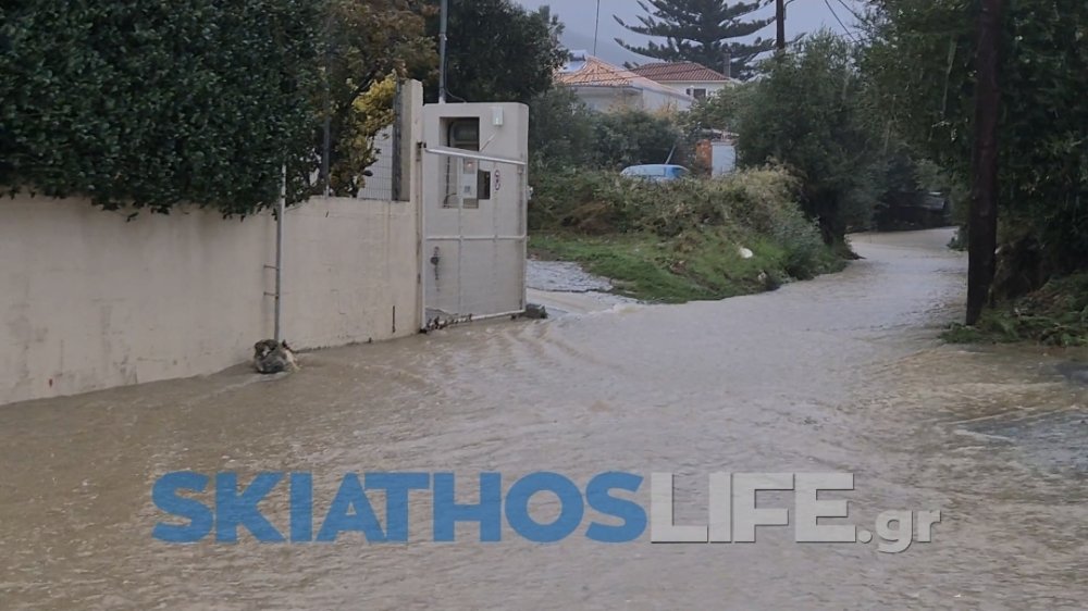 Σκιάθος: Ζημιές σε κατοικίες, αυτοκίνητα παρασύρθηκαν και δέντρα ξεριζώθηκαν από την κακοκαιρία