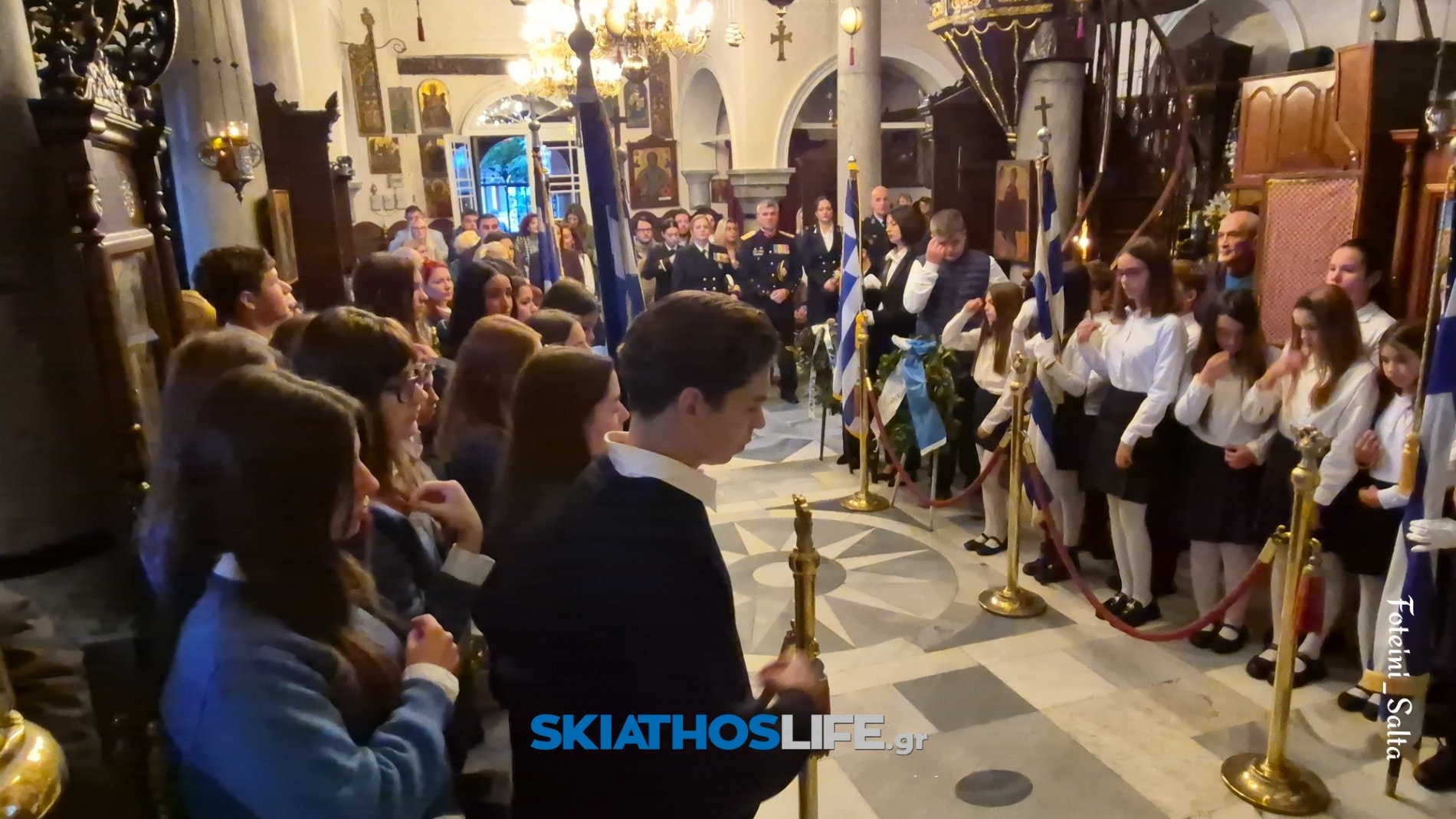 ΣΚΙΑΘΟΣ: Σε πανηγυρικό κλίμα ο εορτασμός της Εθνικής Επετείου του «ΟΧΙ» παρά την κακοκαιρία (video&photo)