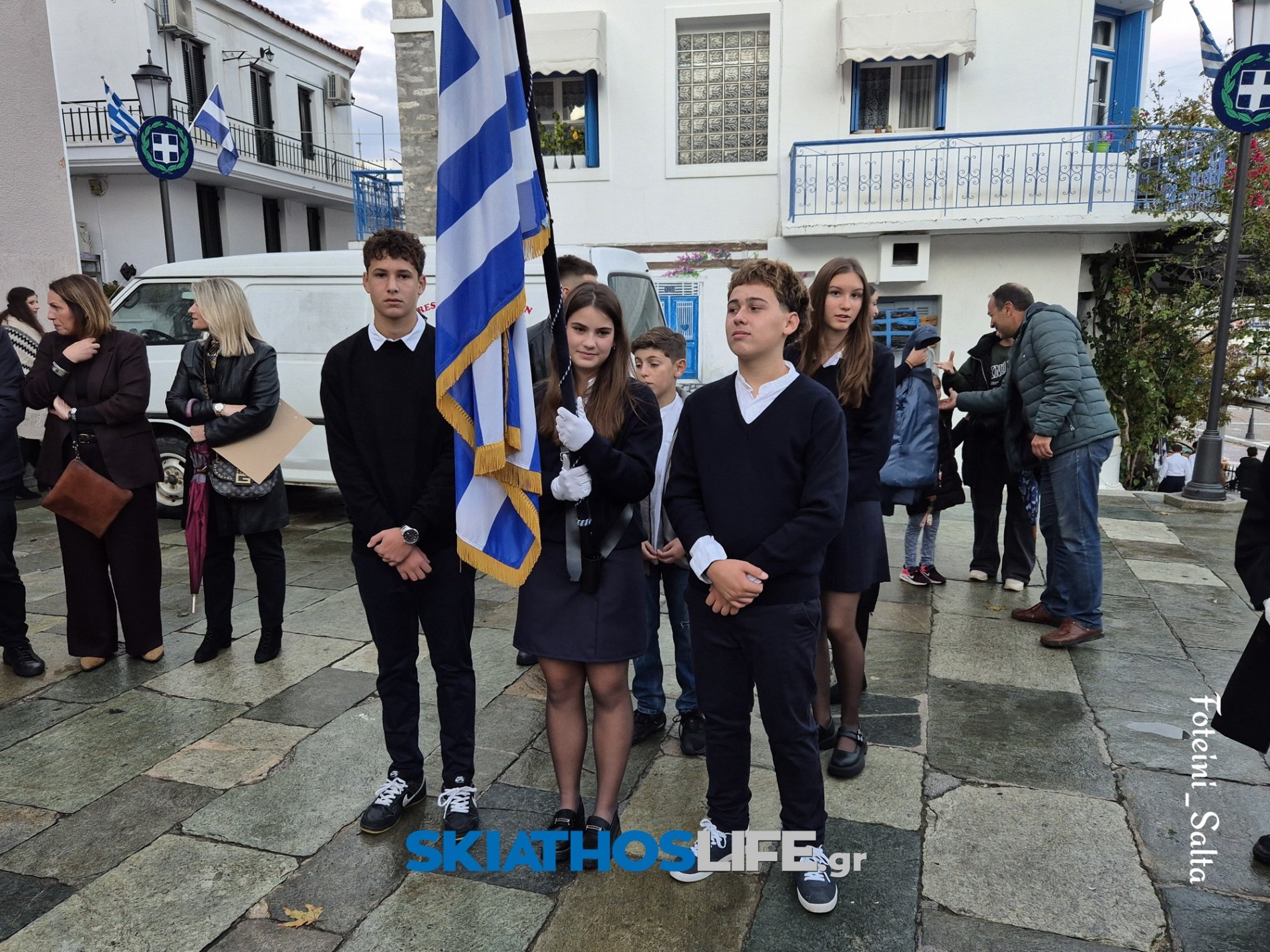 ΣΚΙΑΘΟΣ: Σε πανηγυρικό κλίμα ο εορτασμός της Εθνικής Επετείου του «ΟΧΙ» παρά την κακοκαιρία (video&photo)