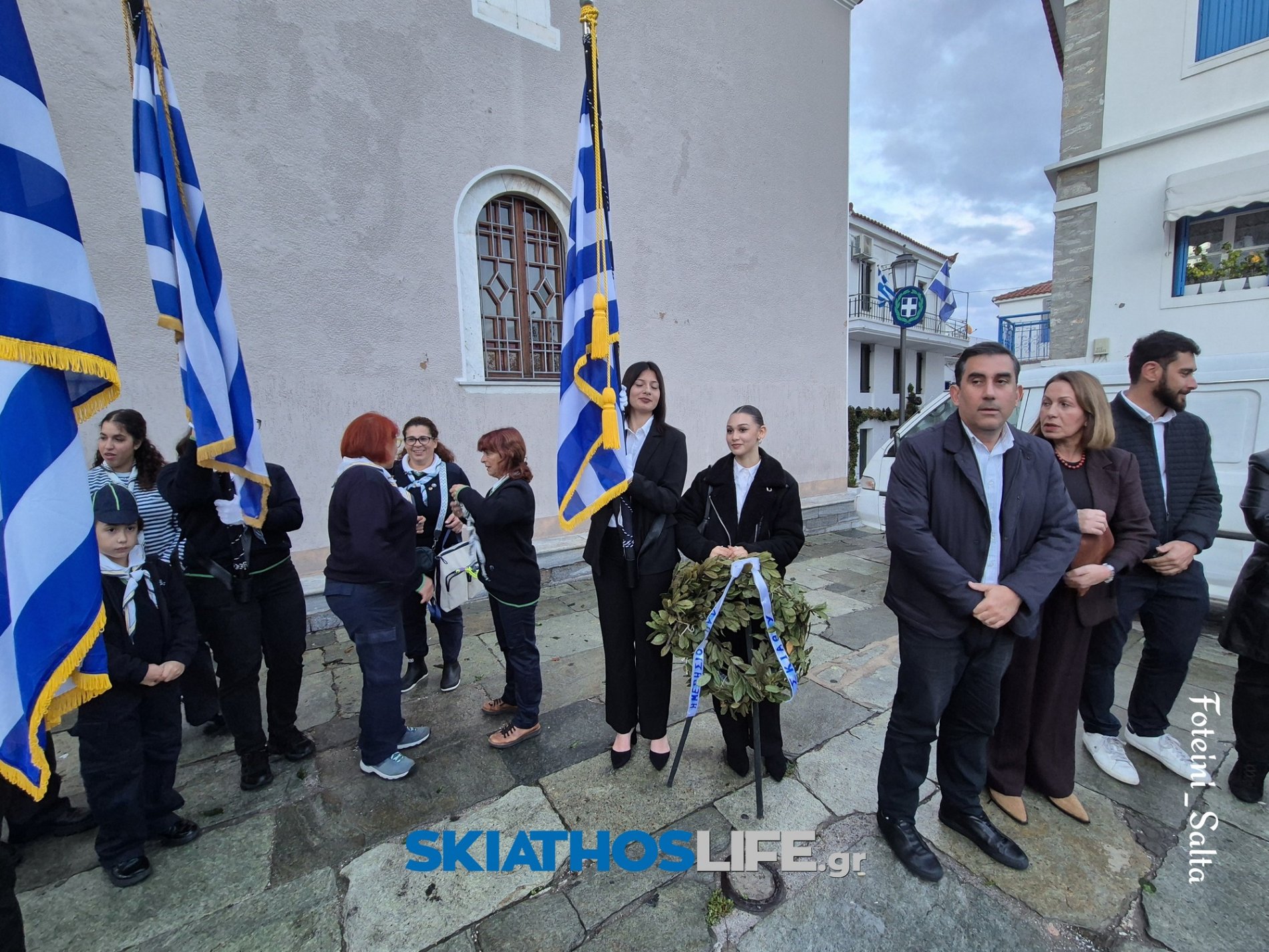 ΣΚΙΑΘΟΣ: Σε πανηγυρικό κλίμα ο εορτασμός της Εθνικής Επετείου του «ΟΧΙ» παρά την κακοκαιρία (video&photo)