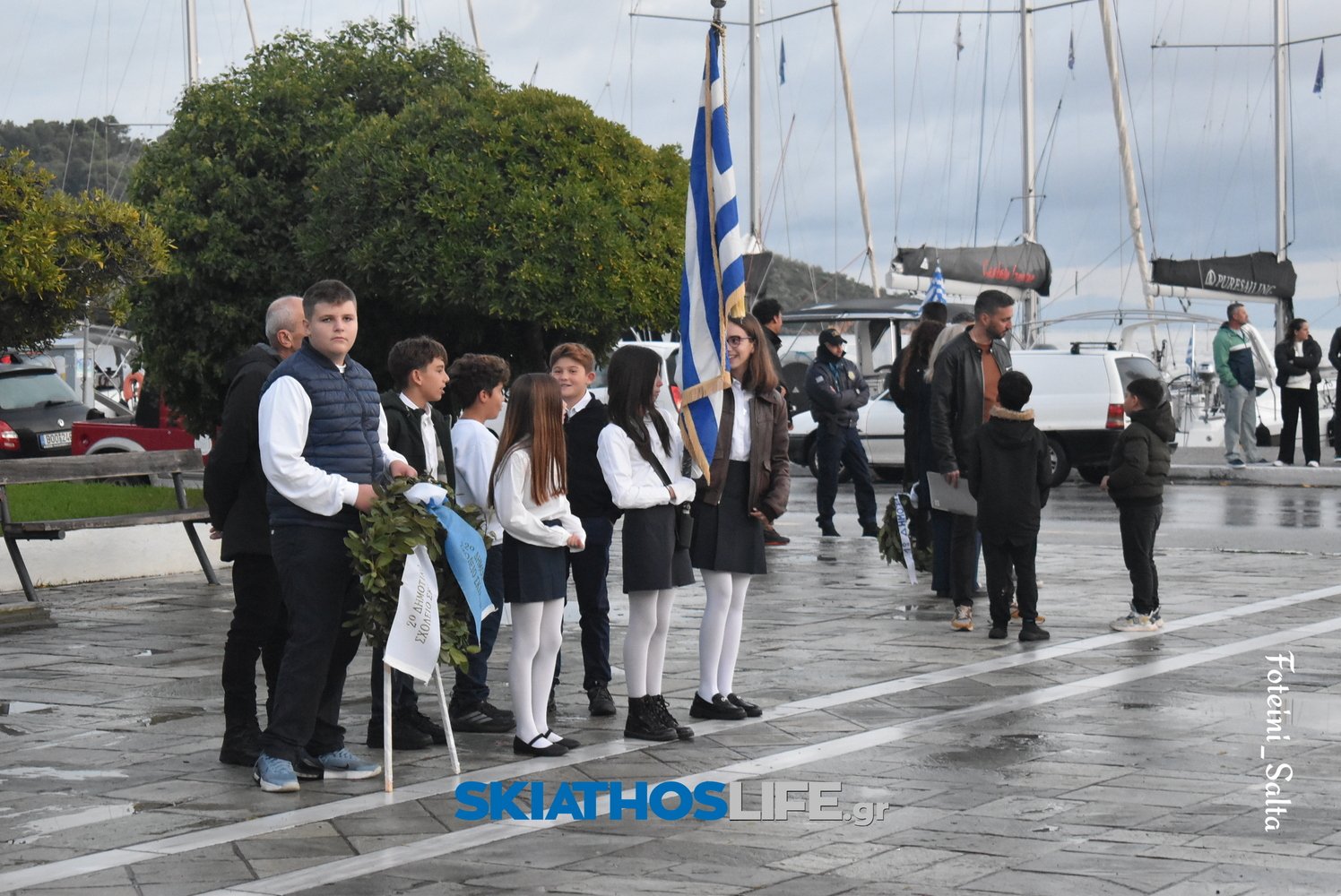 ΣΚΙΑΘΟΣ: Σε πανηγυρικό κλίμα ο εορτασμός της Εθνικής Επετείου του «ΟΧΙ» παρά την κακοκαιρία (video&photo)
