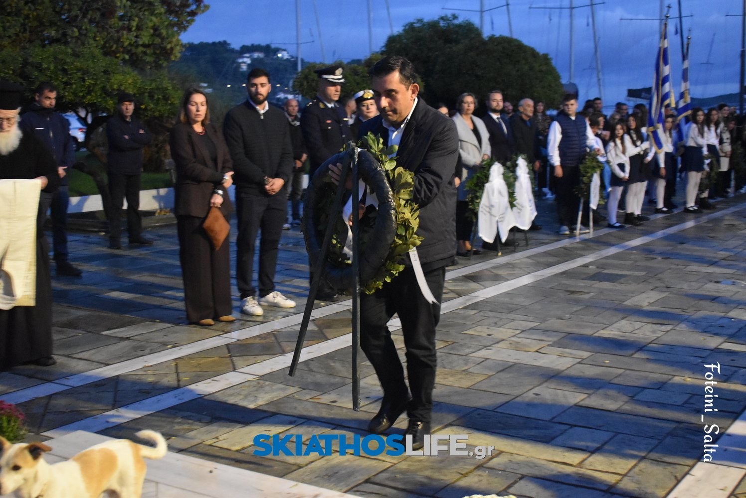 ΣΚΙΑΘΟΣ: Σε πανηγυρικό κλίμα ο εορτασμός της Εθνικής Επετείου του «ΟΧΙ» παρά την κακοκαιρία (video&photo)