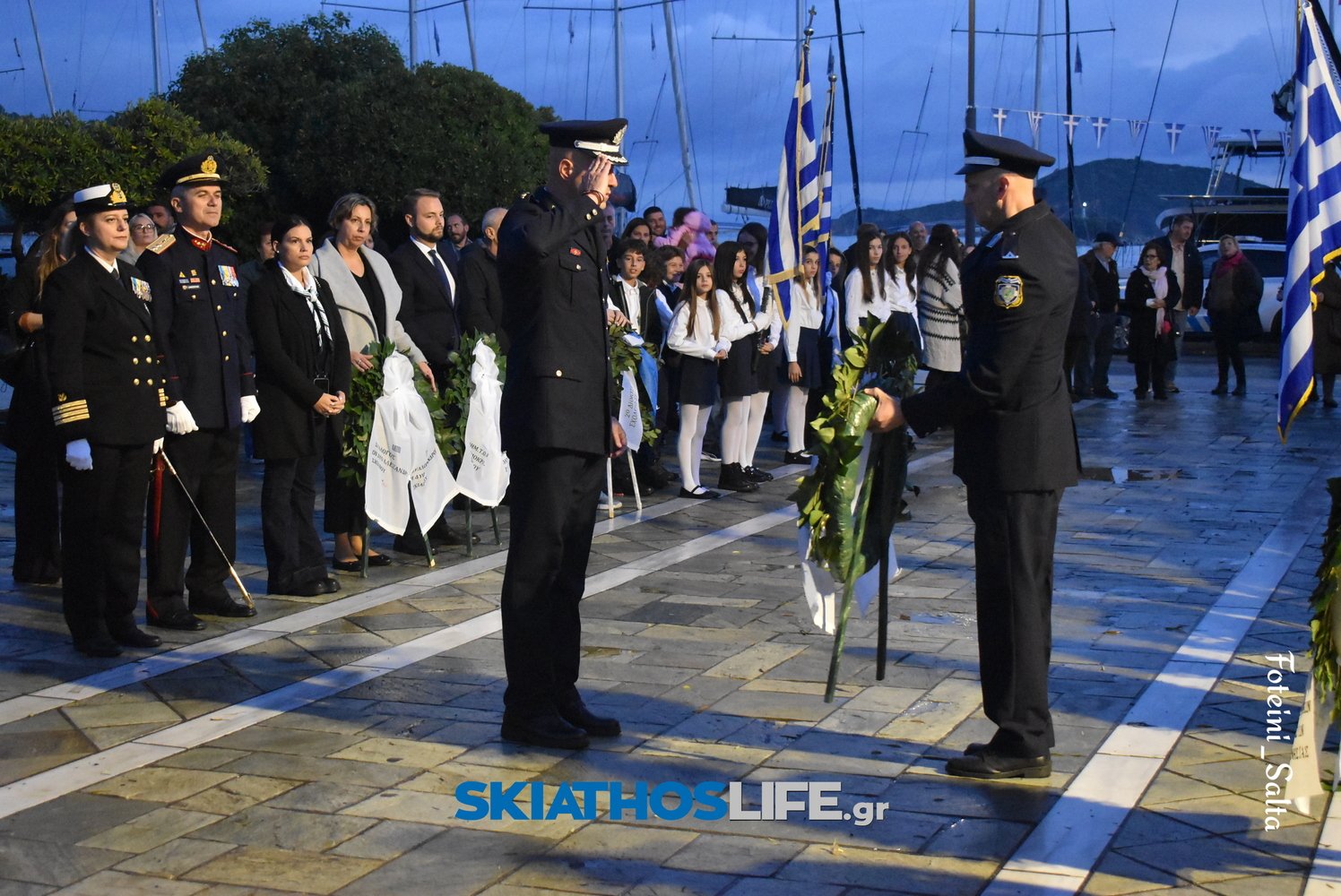ΣΚΙΑΘΟΣ: Σε πανηγυρικό κλίμα ο εορτασμός της Εθνικής Επετείου του «ΟΧΙ» παρά την κακοκαιρία (video&photo)