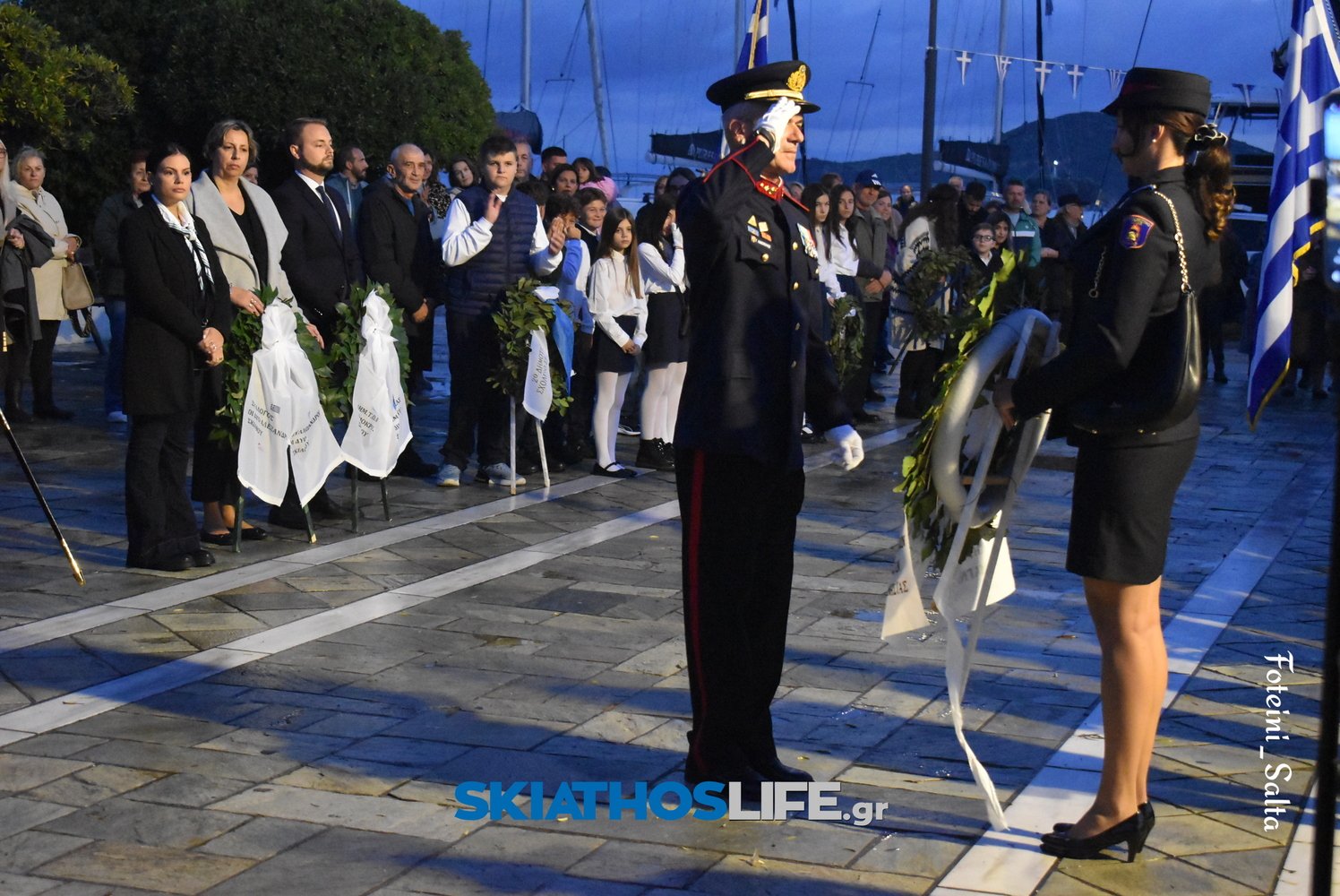ΣΚΙΑΘΟΣ: Σε πανηγυρικό κλίμα ο εορτασμός της Εθνικής Επετείου του «ΟΧΙ» παρά την κακοκαιρία (video&photo)