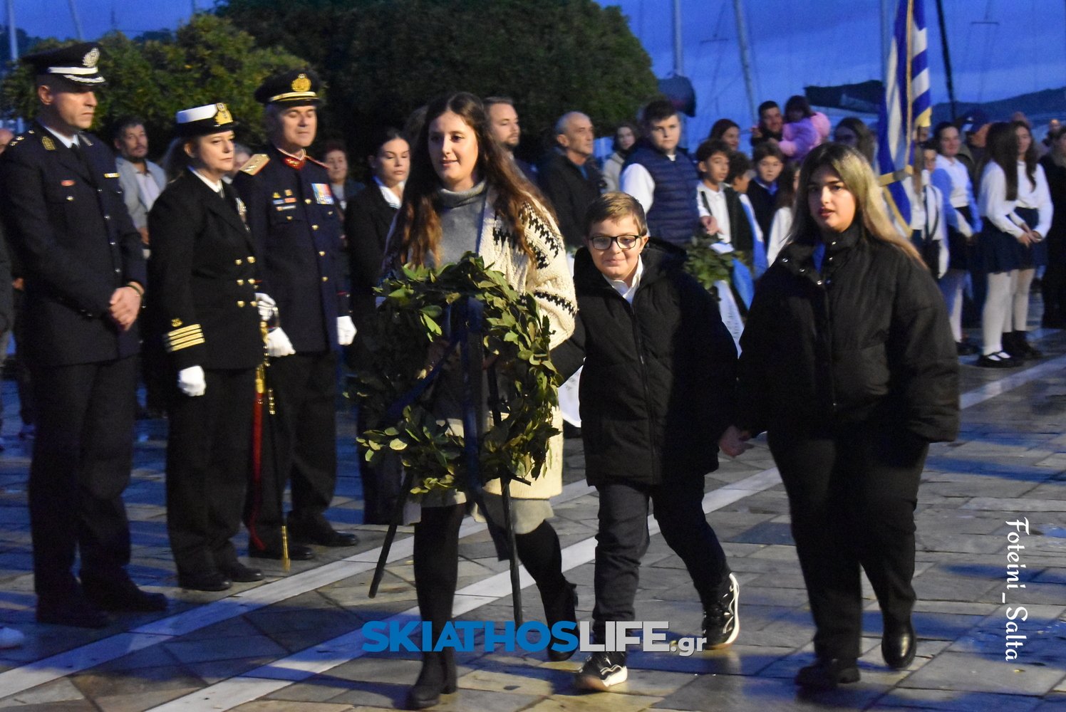 ΣΚΙΑΘΟΣ: Σε πανηγυρικό κλίμα ο εορτασμός της Εθνικής Επετείου του «ΟΧΙ» παρά την κακοκαιρία (video&photo)