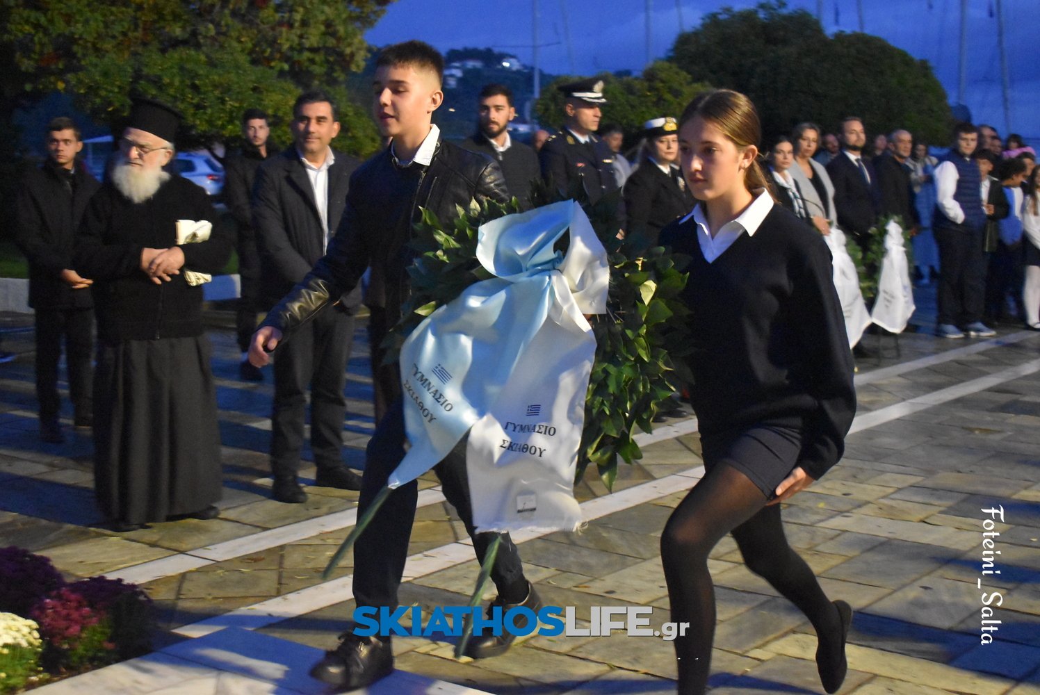 ΣΚΙΑΘΟΣ: Σε πανηγυρικό κλίμα ο εορτασμός της Εθνικής Επετείου του «ΟΧΙ» παρά την κακοκαιρία (video&photo)