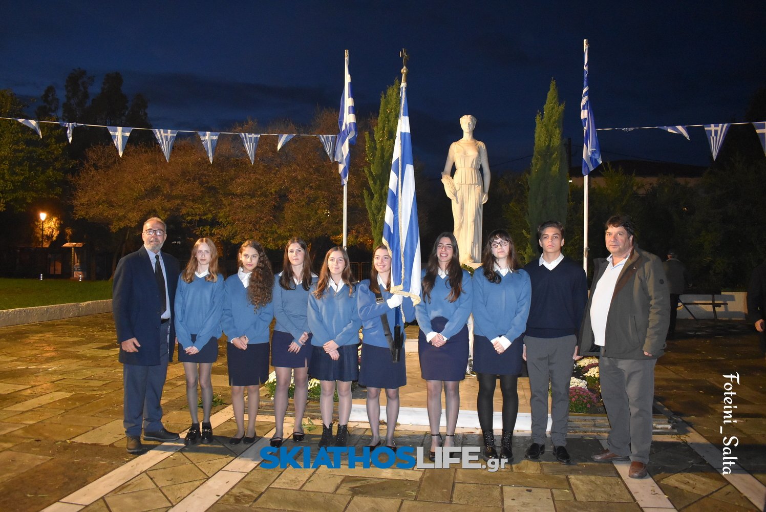 ΣΚΙΑΘΟΣ: Σε πανηγυρικό κλίμα ο εορτασμός της Εθνικής Επετείου του «ΟΧΙ» παρά την κακοκαιρία (video&photo)