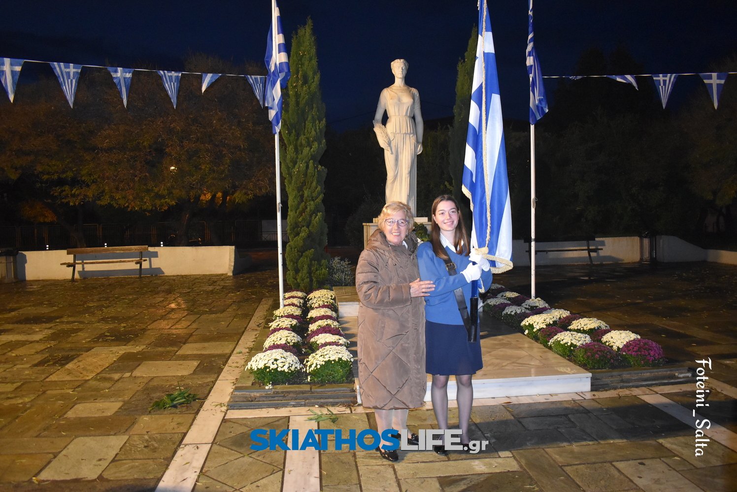 ΣΚΙΑΘΟΣ: Σε πανηγυρικό κλίμα ο εορτασμός της Εθνικής Επετείου του «ΟΧΙ» παρά την κακοκαιρία (video&photo)